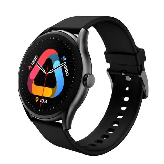 Smartwatch preto QCY GT S8 com tela AMOLED