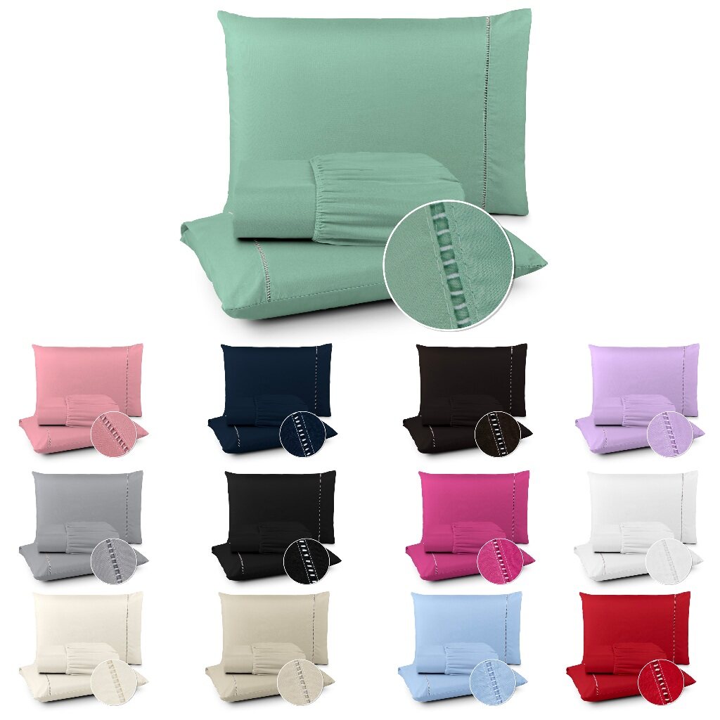 Jogo de lençol verde para cama box com fronhas