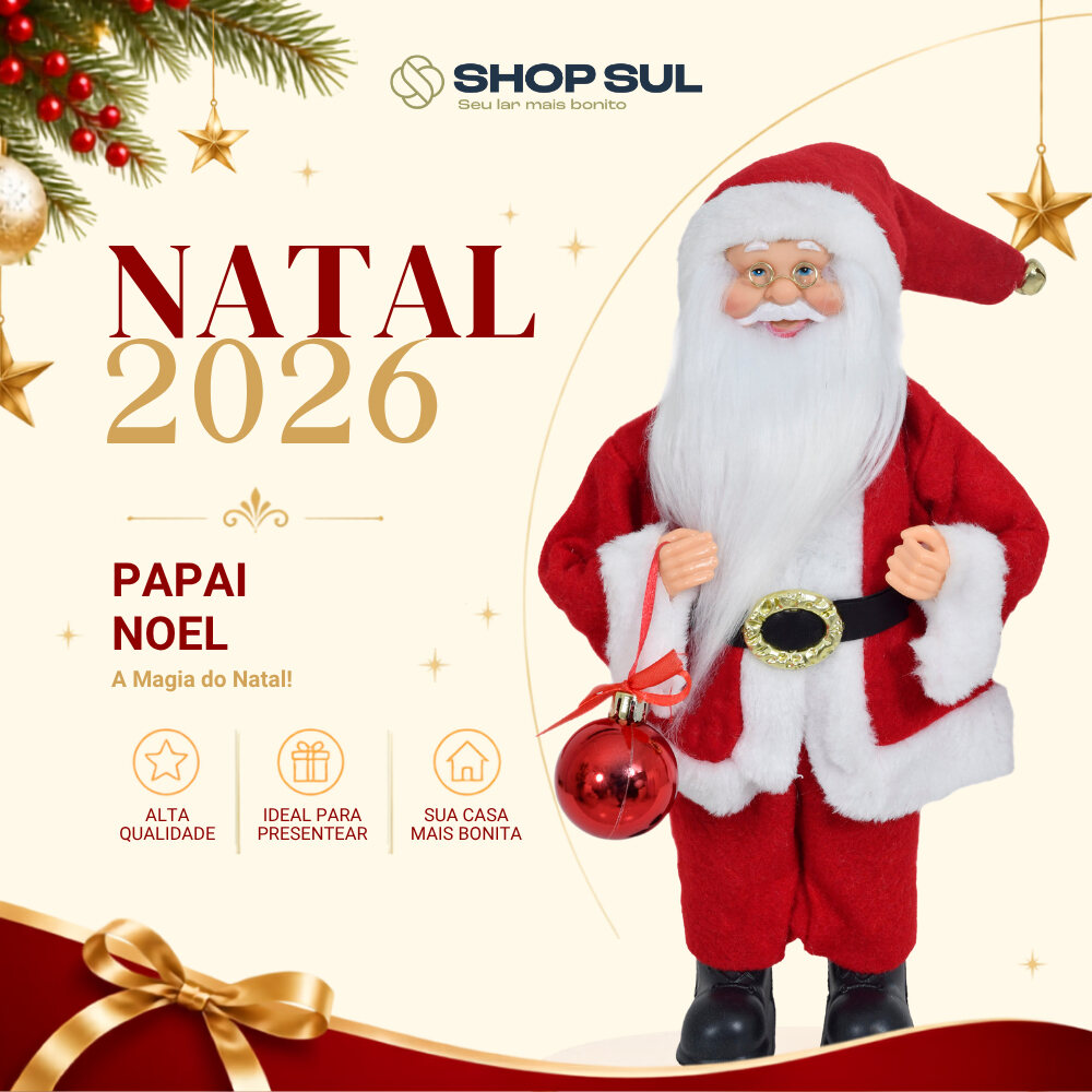 Papai Noel decorativo em tecido